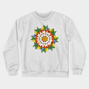 Summer field flower mandala Crewneck Sweatshirt